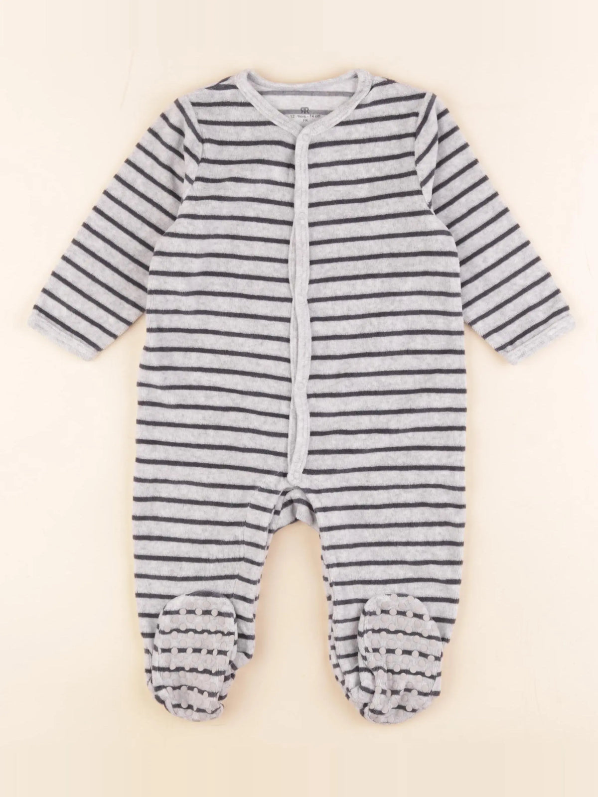 La Redoute - pyjama velours gris - 12 mois