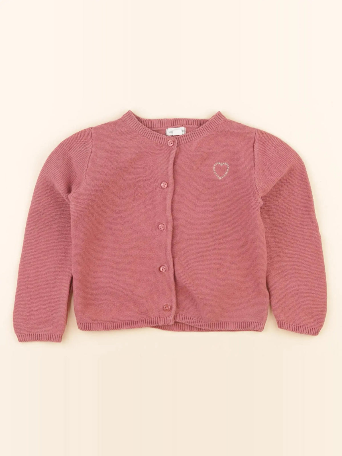 Vertbaudet - gilet rose - 18 mois