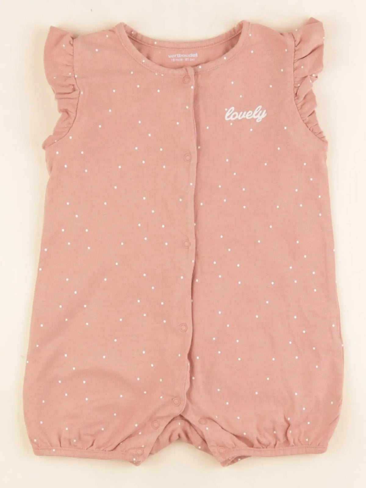 Vertbaudet - pyjama coton rose - 18 mois