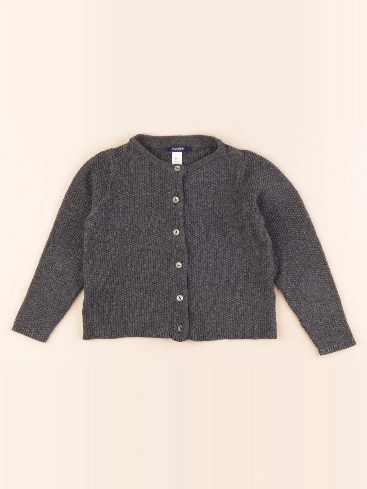 Okaidi - gilet gris, argent - 4 ans