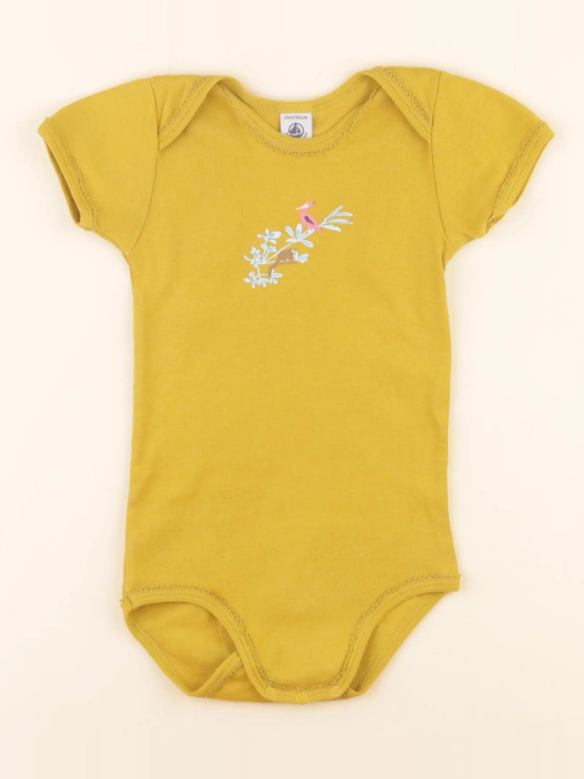 Petit Bateau - body jaune - 24 mois
