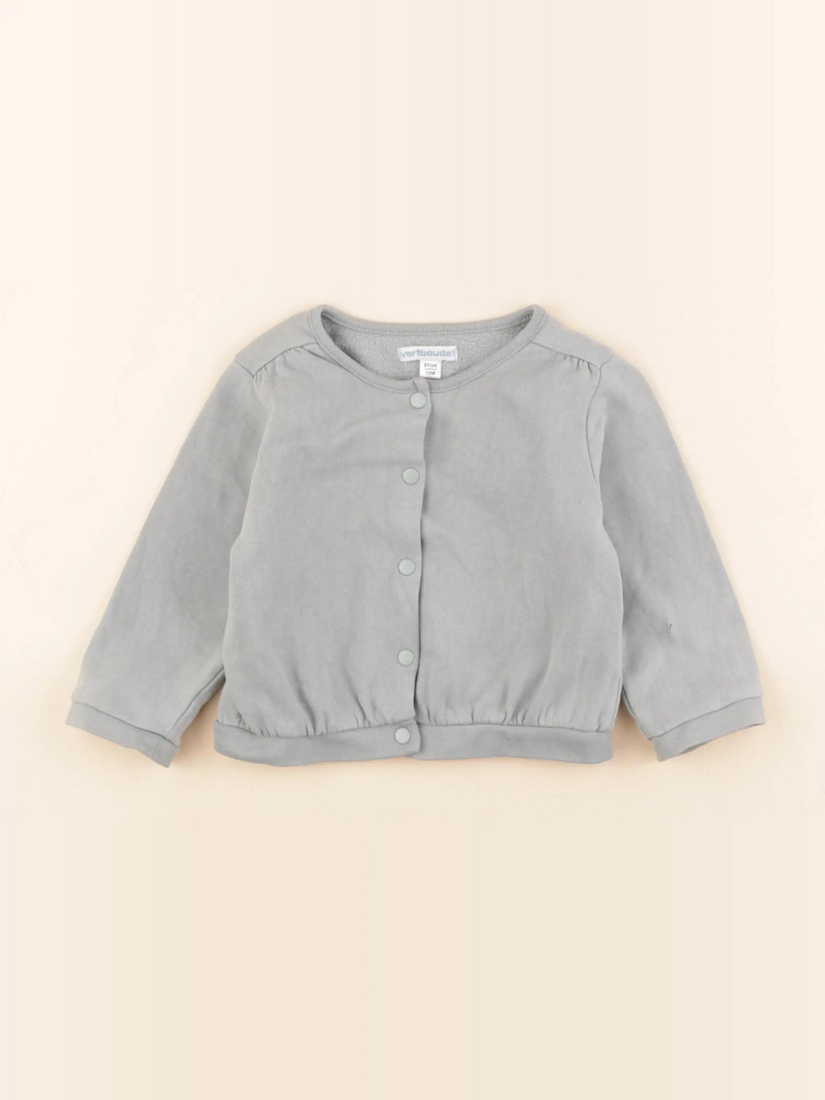 Vertbaudet - sweat vert - 18 mois