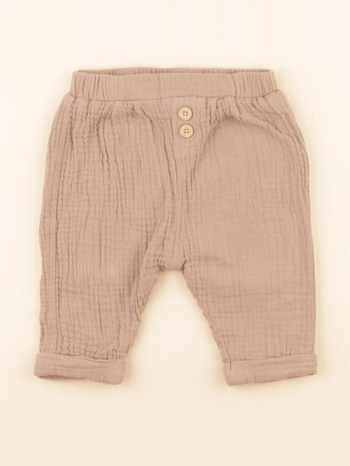 Vertbaudet - pantalon marron - 6 mois