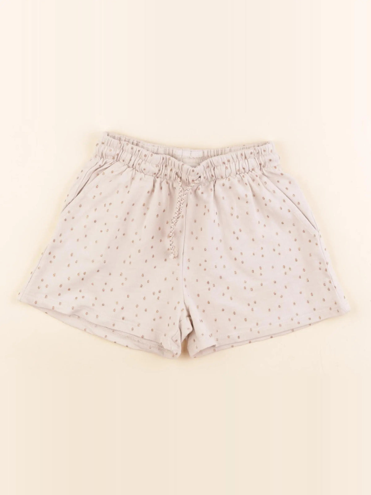 H&M - short beige, or - 6/7 ans