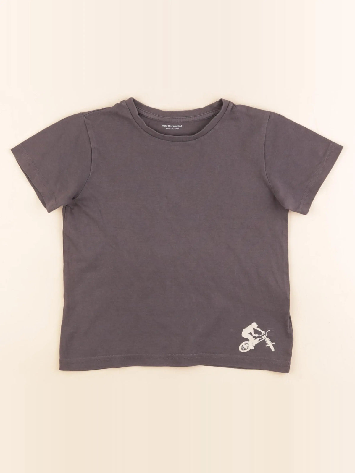Vertbaudet - tee-shirt gris - 6 ans