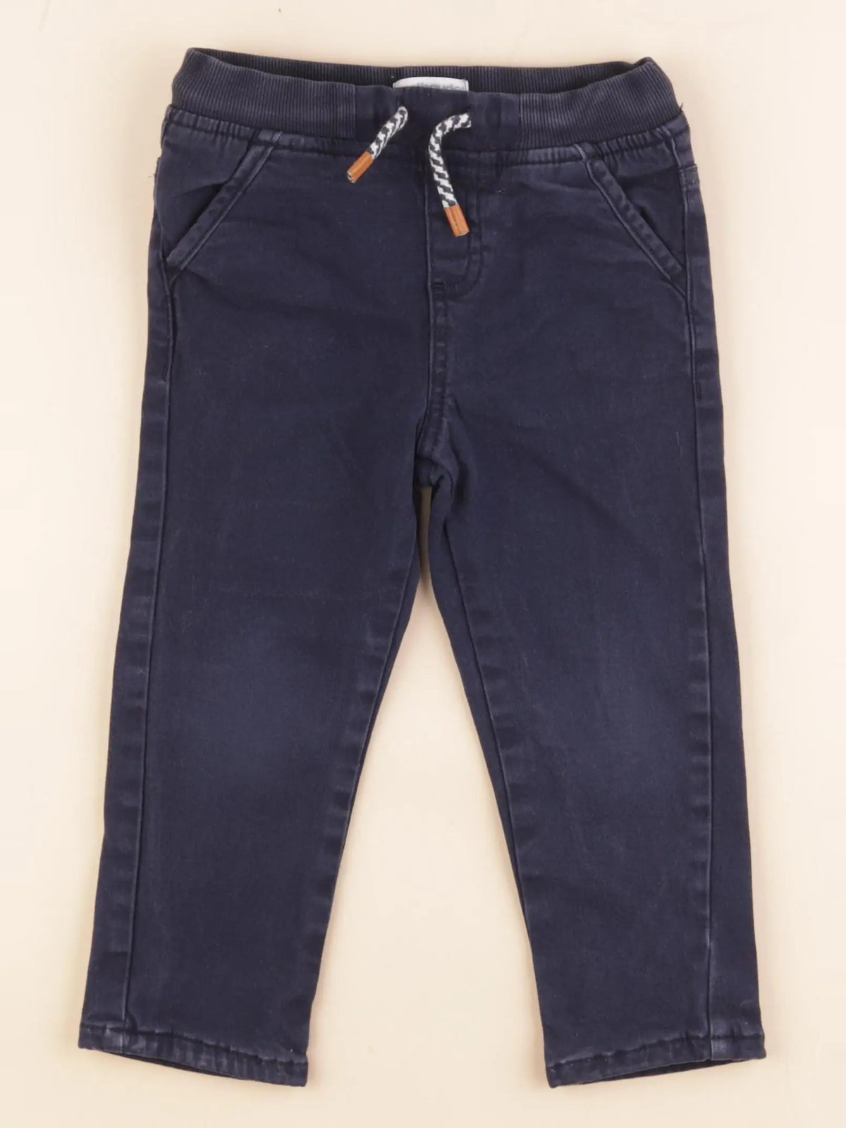 Vertbaudet - pantalon doublé bleu - 36 mois