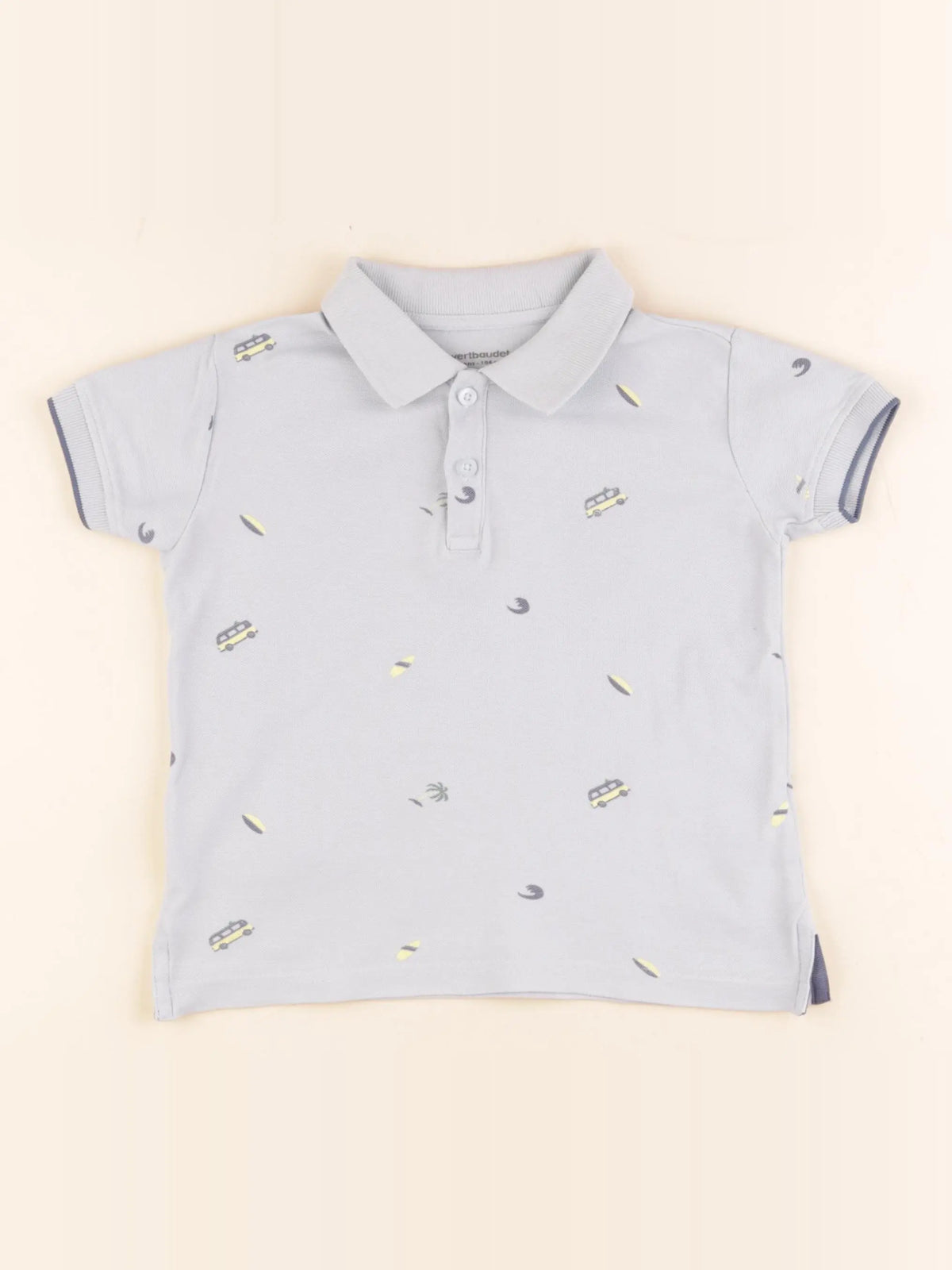 Vertbaudet - polo bleu - 4 ans