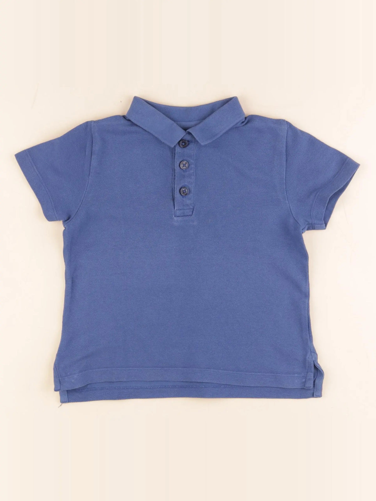 Monoprix - polo bleu - 4 ans