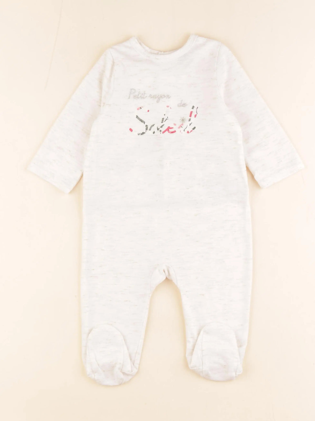 Tape à l'oeil - pyjama coton beige, or - 6 mois