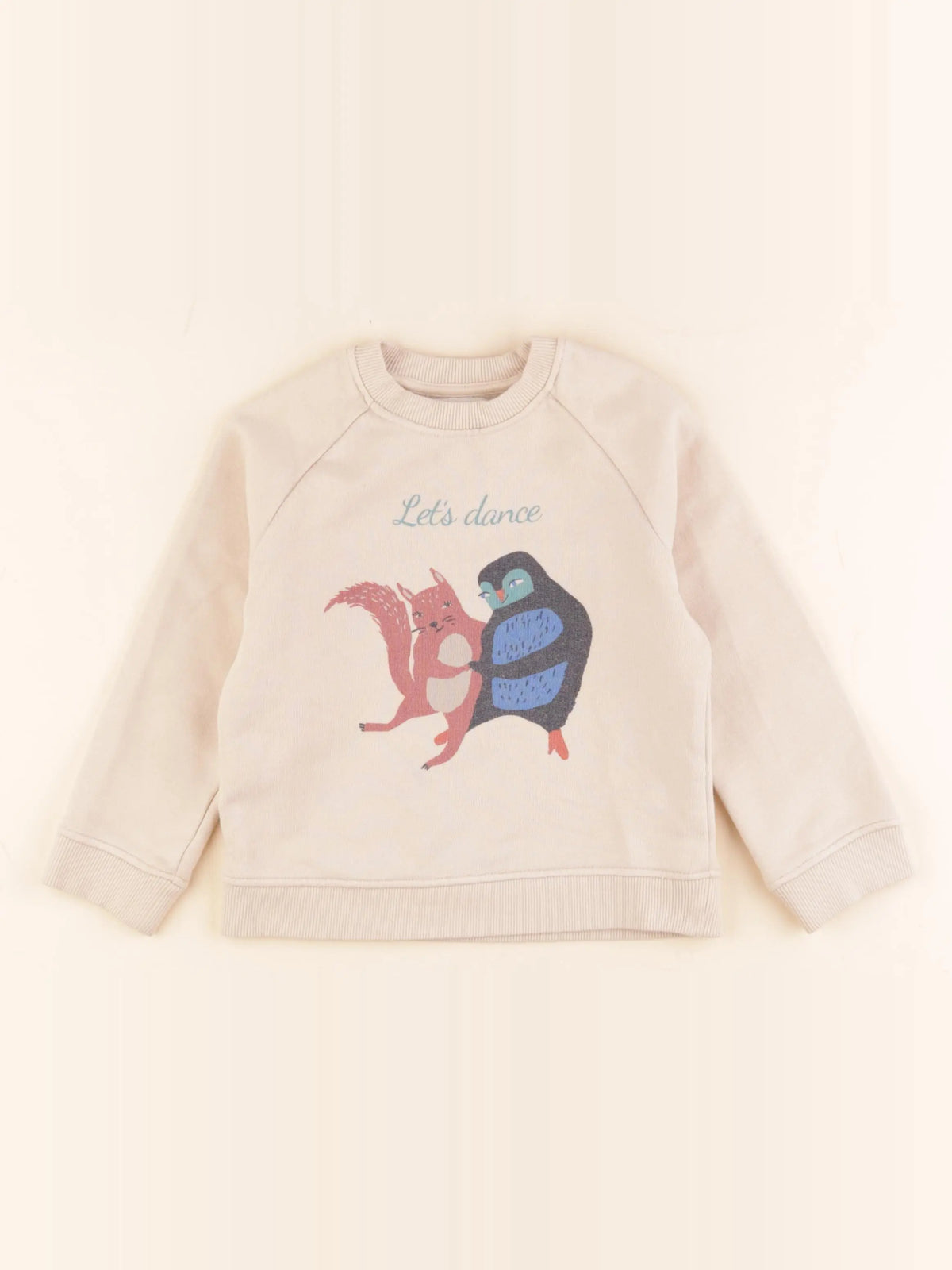 Monoprix - sweat beige - 4 ans