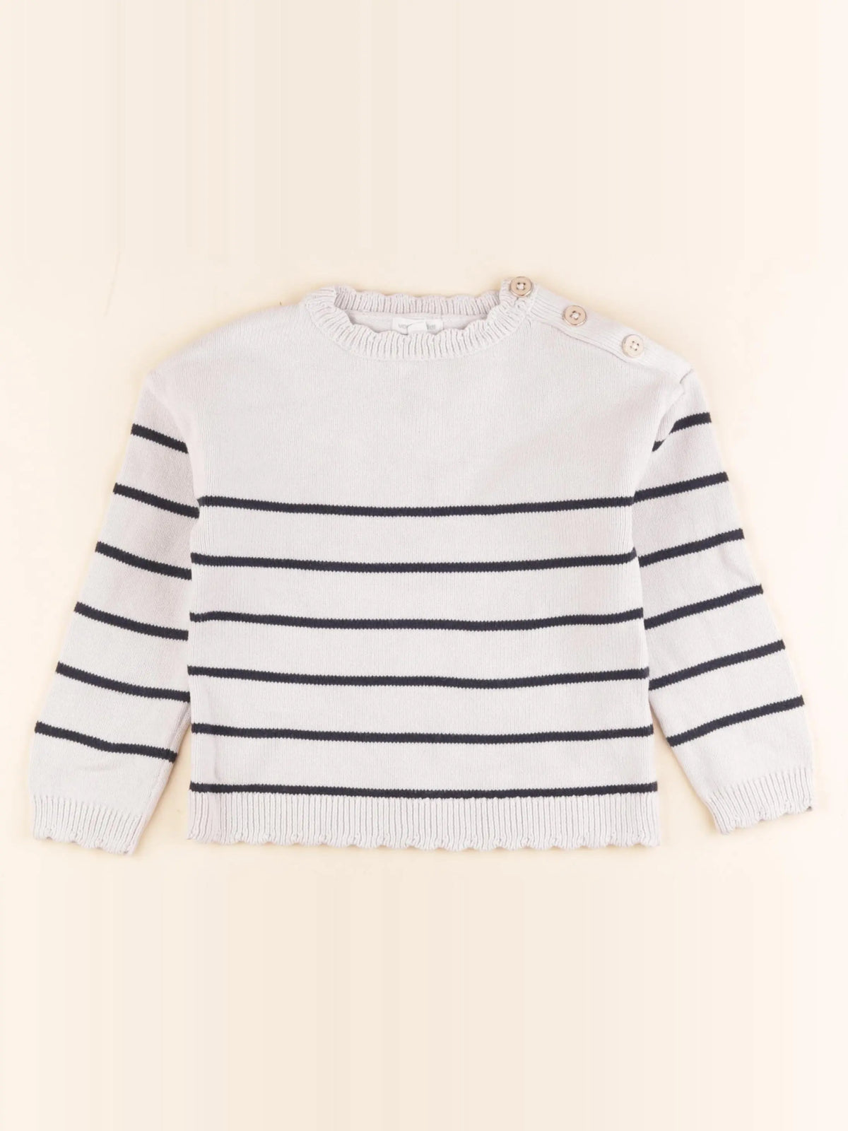 Vertbaudet - pull blanc - 5 ans