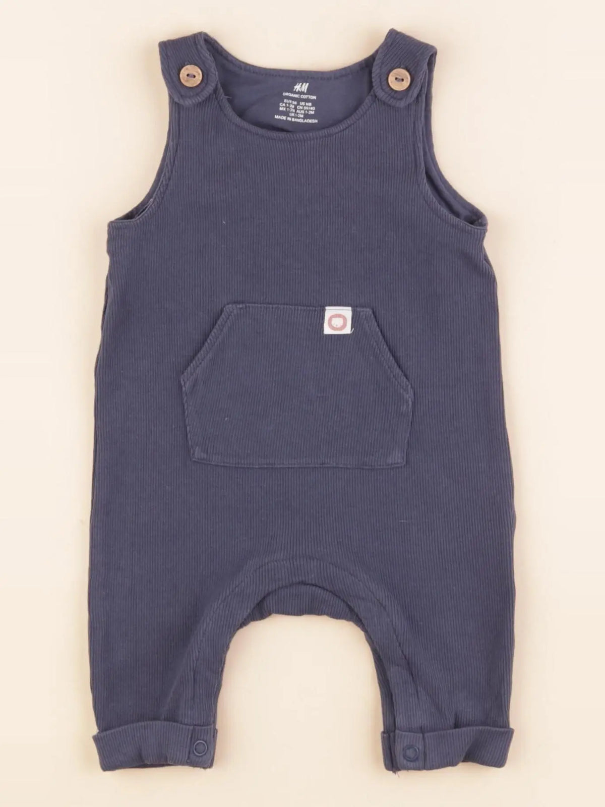 H&M - salopette bleu - 1/2 mois