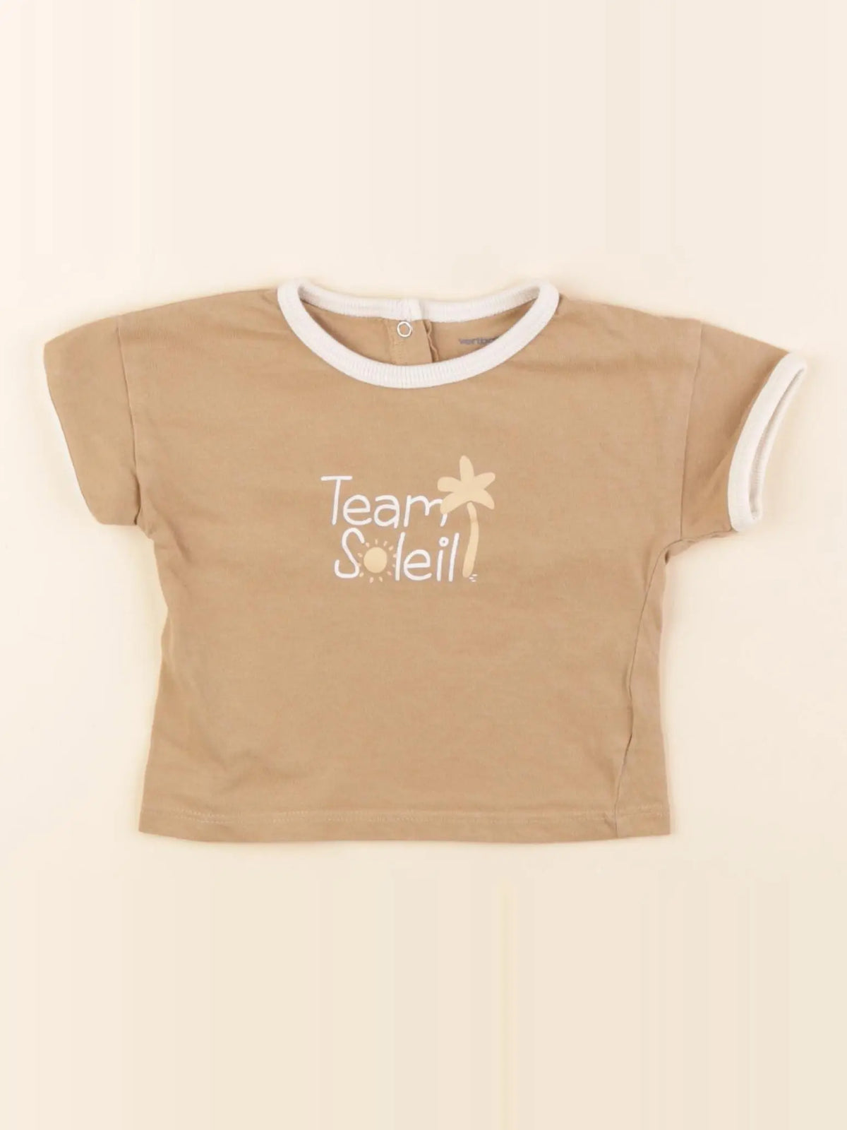 Vertbaudet - tee-shirt marron - 6 mois