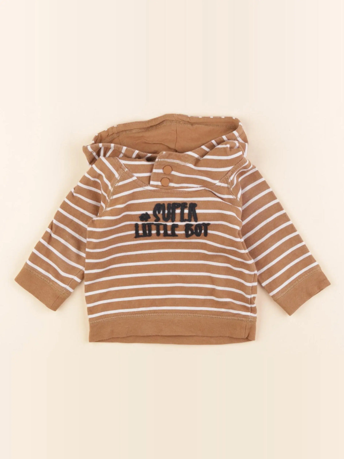 Vertbaudet - sweat marron - 6 mois