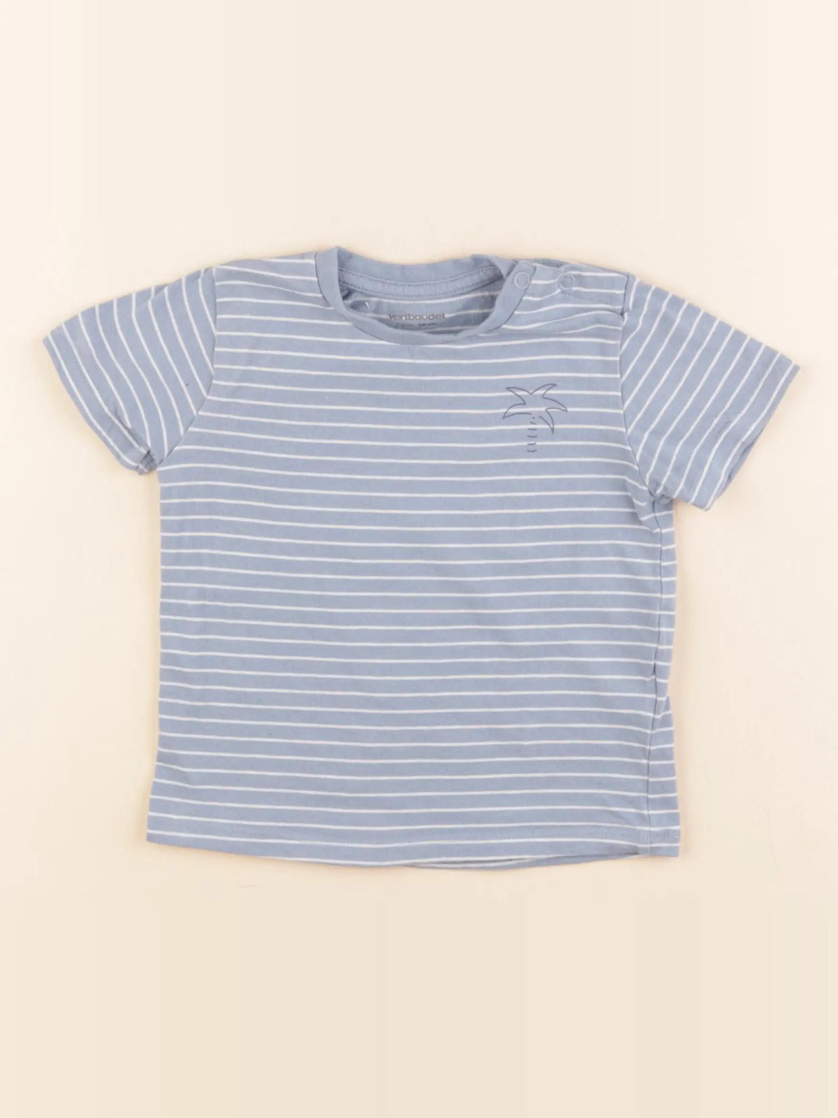 Vertbaudet - tee-shirt bleu - 2 ans