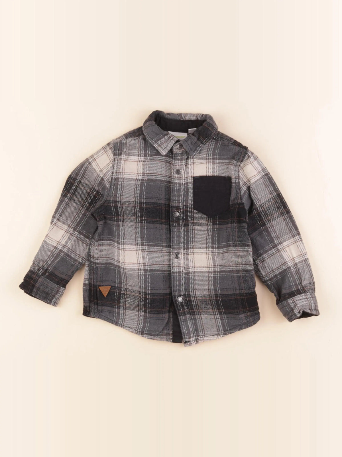 Vertbaudet - chemise gris - 2 ans