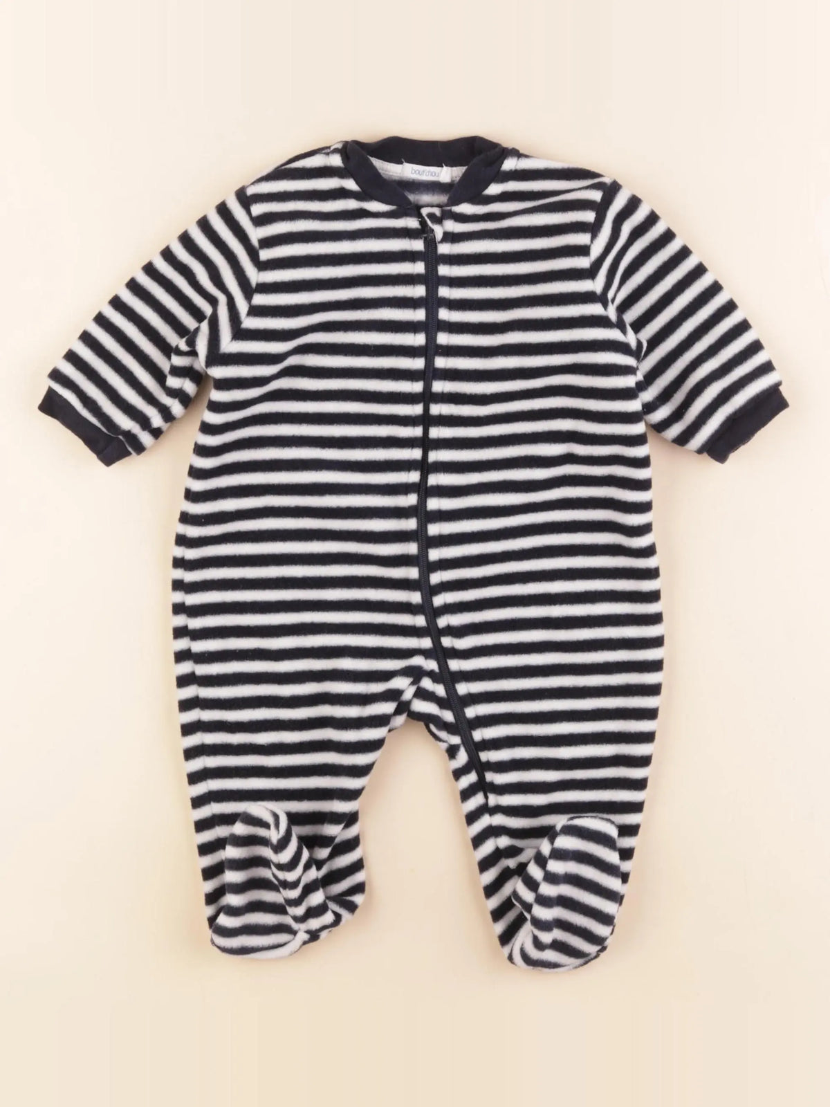 Boutchou - sur-pyjama bleu, blanc - 3 mois