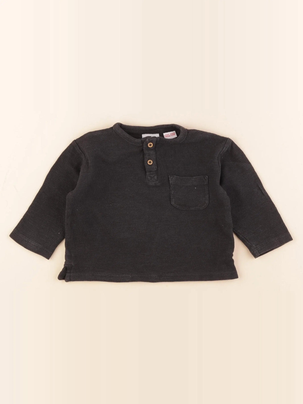 Zara - tee-shirt gris - 9/12 mois