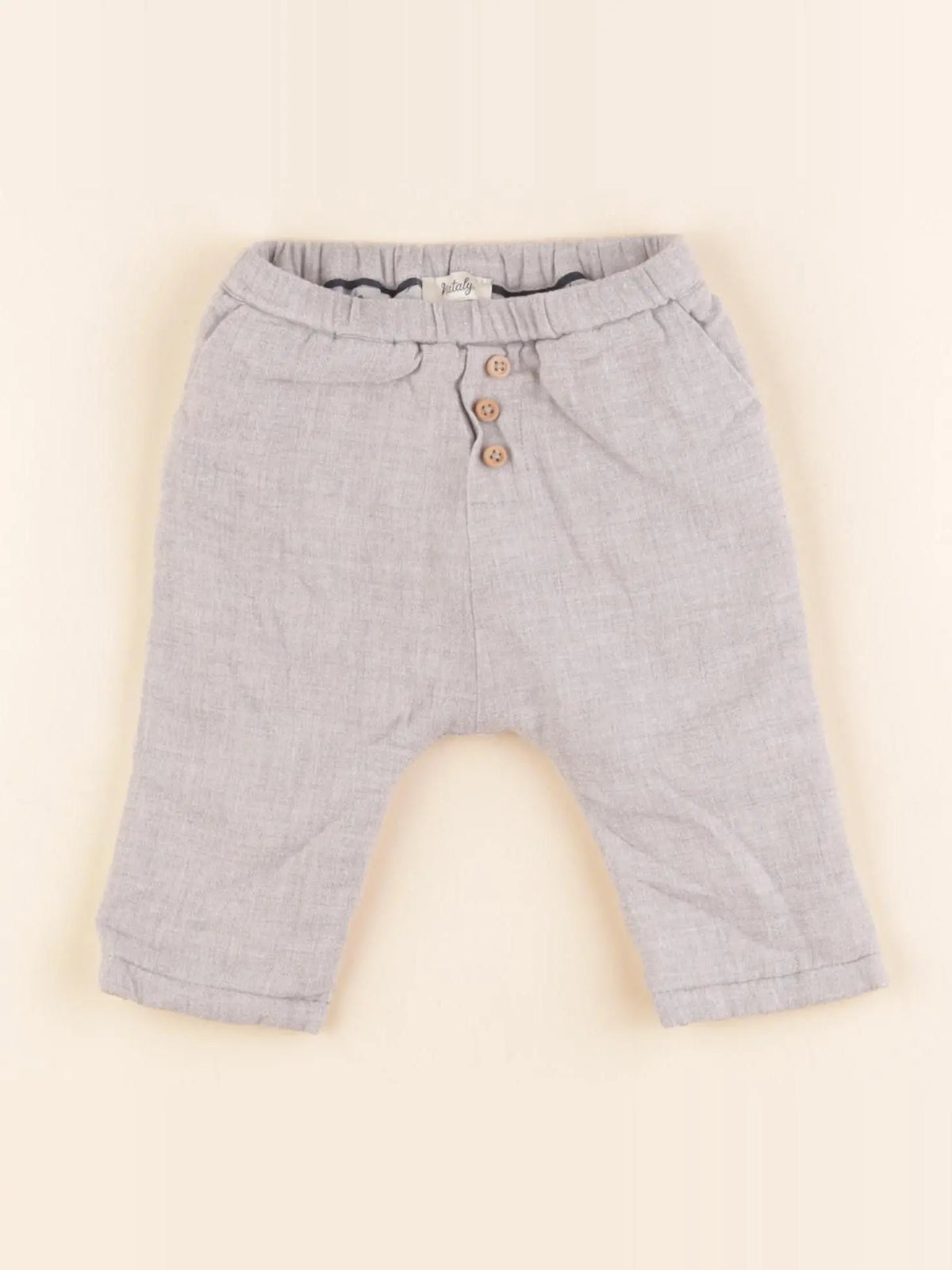 Natalys - pantalon doublé gris - 3 mois