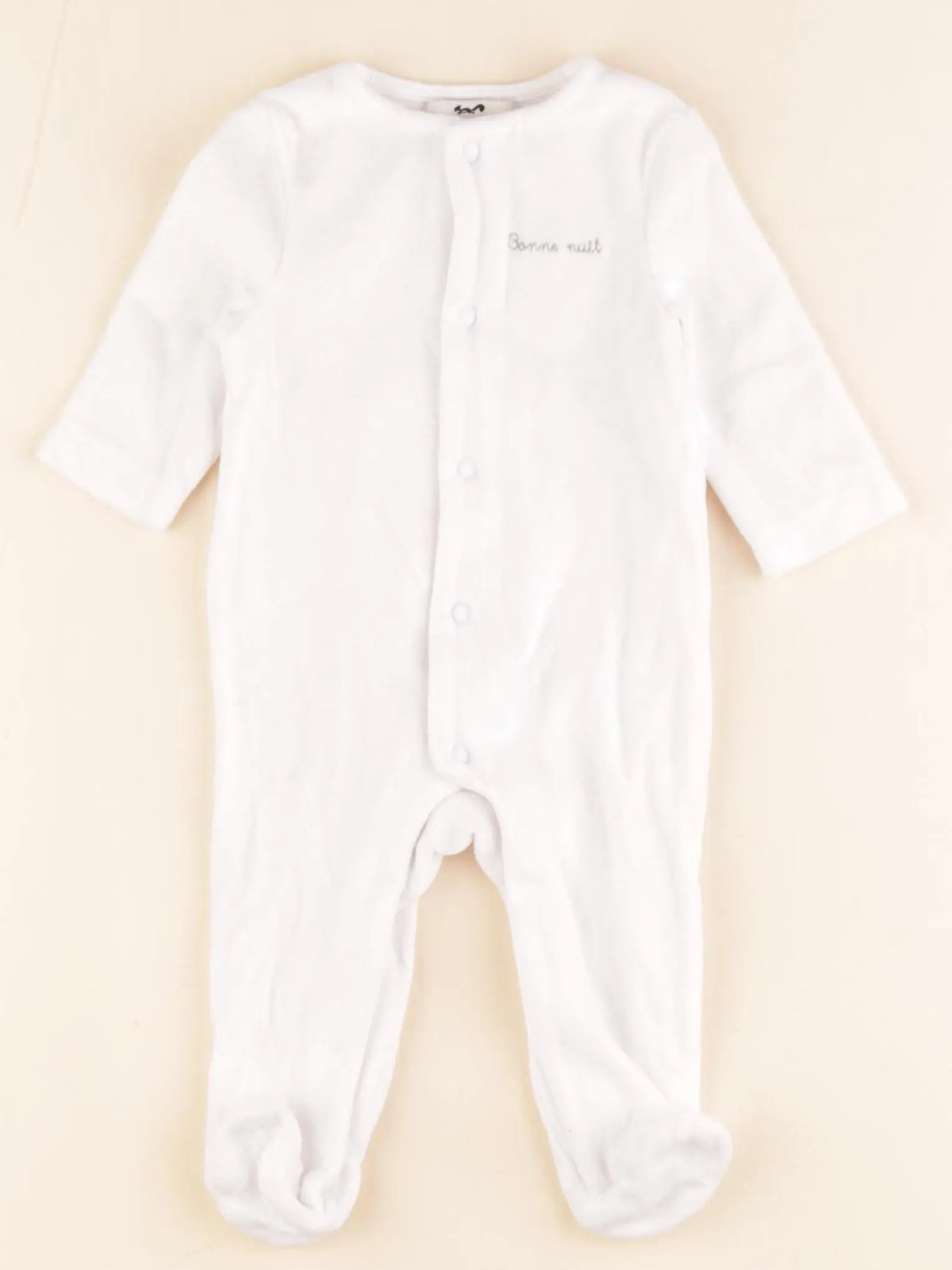 Cyrillus - pyjama velours blanc - 3 mois