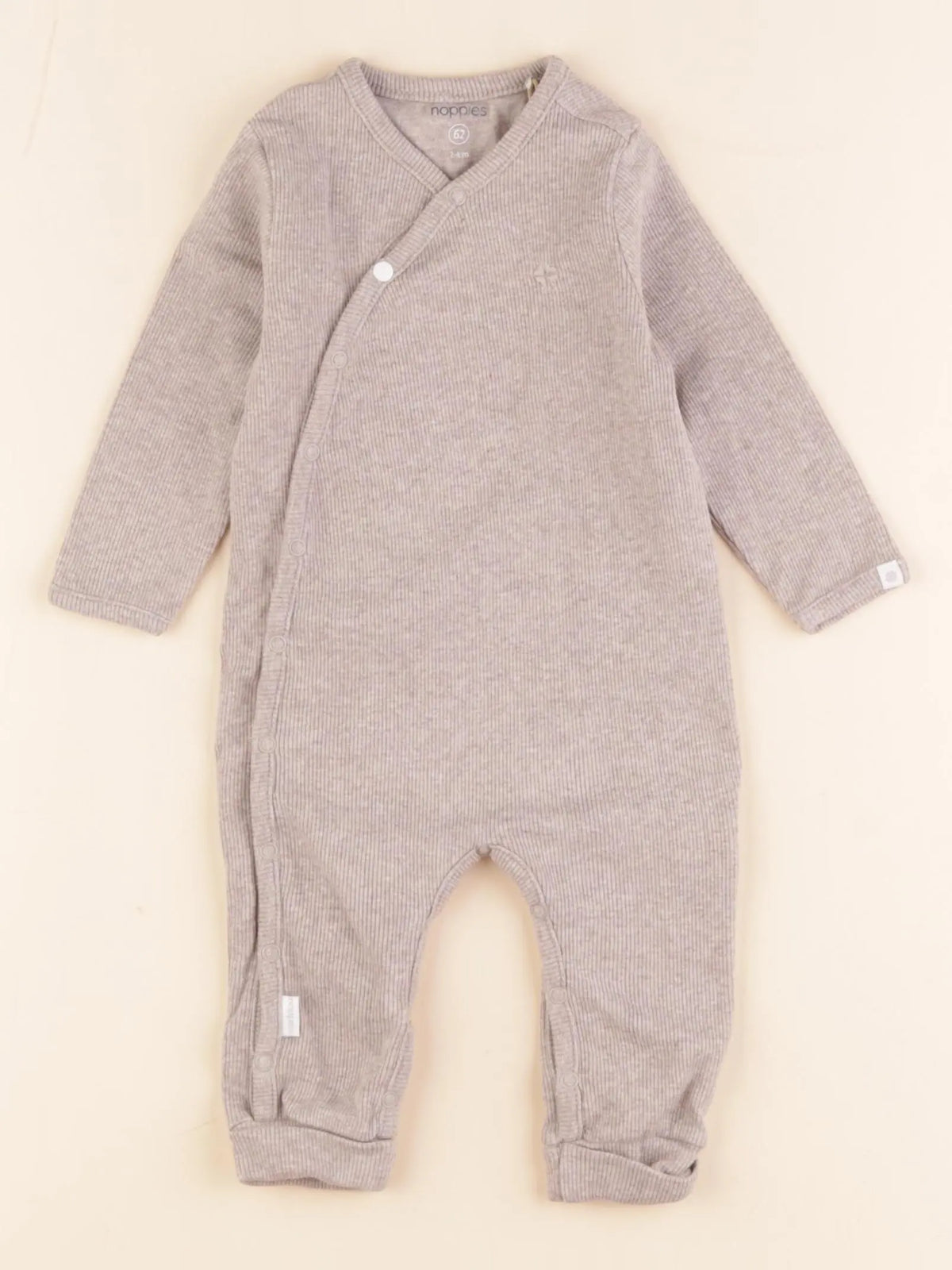 Noppies - pyjama coton marron - 2/4 mois