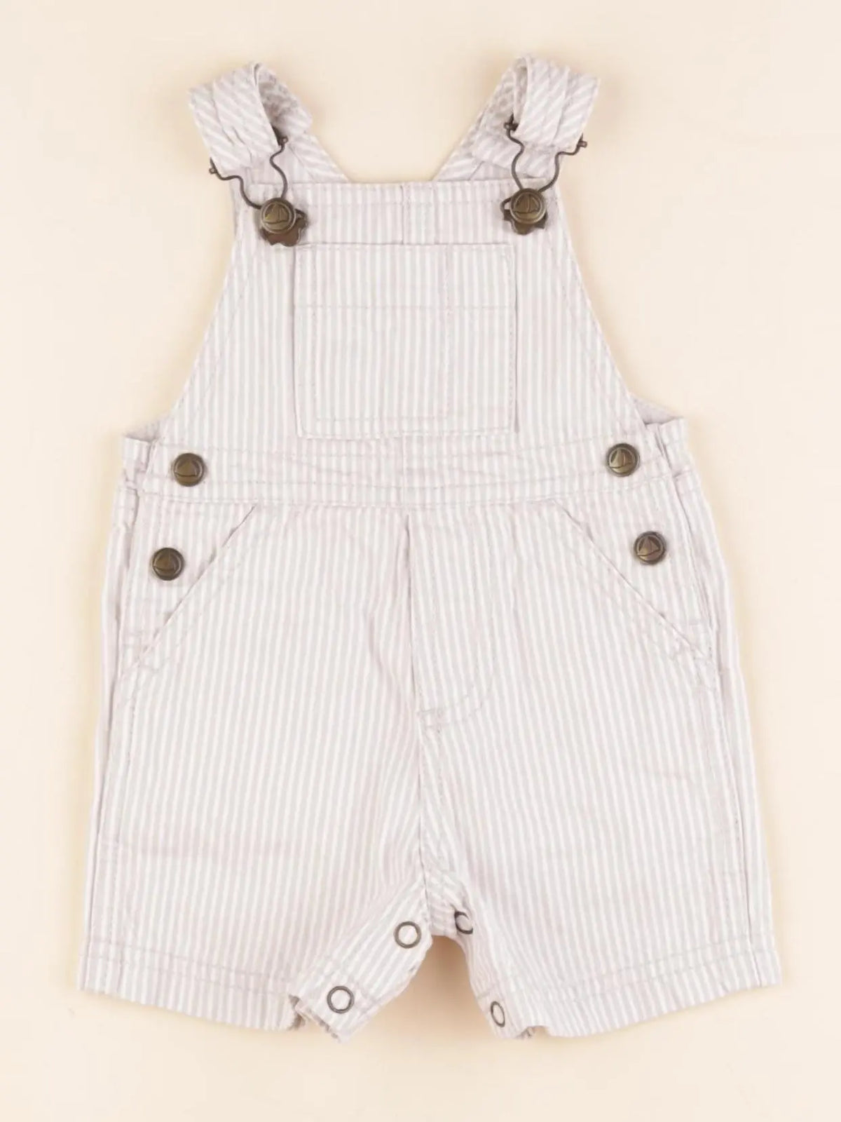 Petit Bateau - salopette blanc - 3 mois