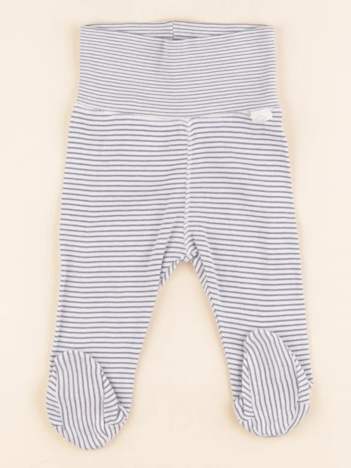 H&M - legging bleu, blanc - 1/2 mois