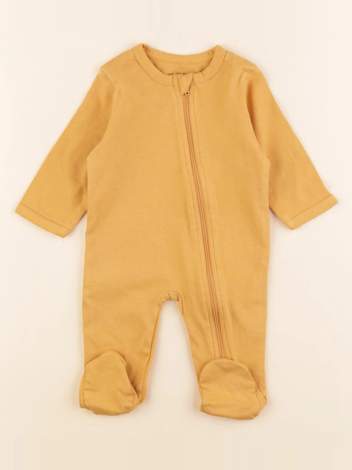 Vertbaudet - pyjama coton jaune - 1 mois