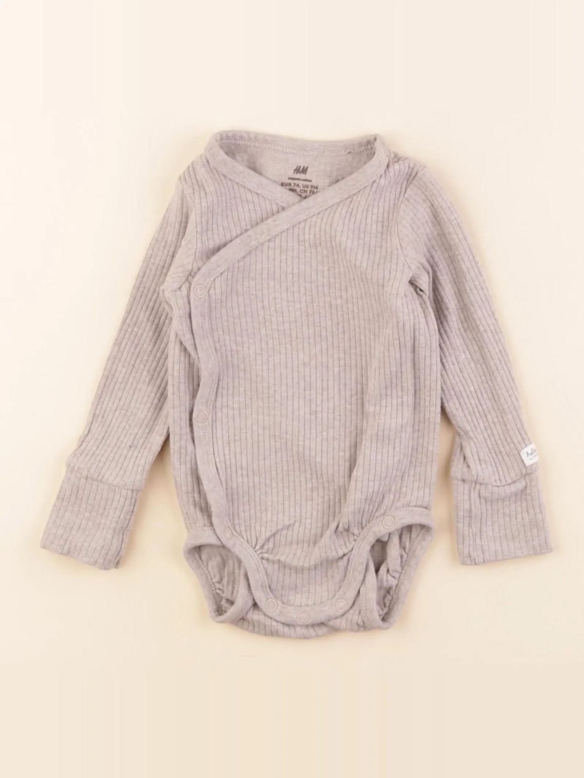 H&M - body marron - 6/9 mois