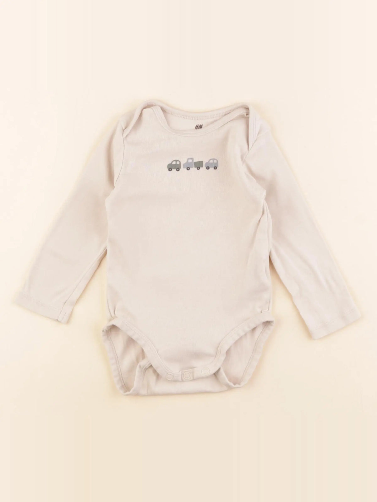 H&M - body beige - 6/9 mois