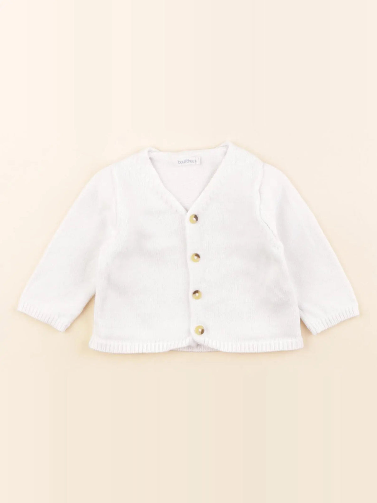 Boutchou - gilet blanc - 1 mois