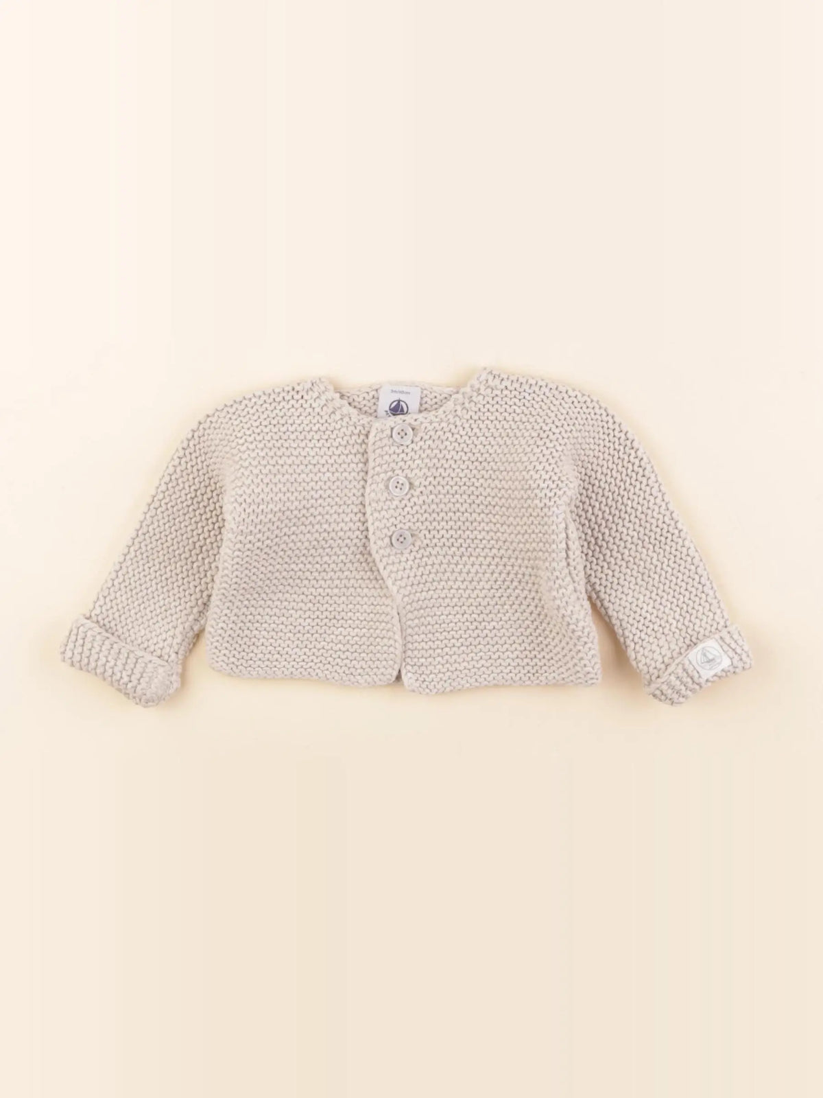 Petit Bateau - gilet beige - 3 mois