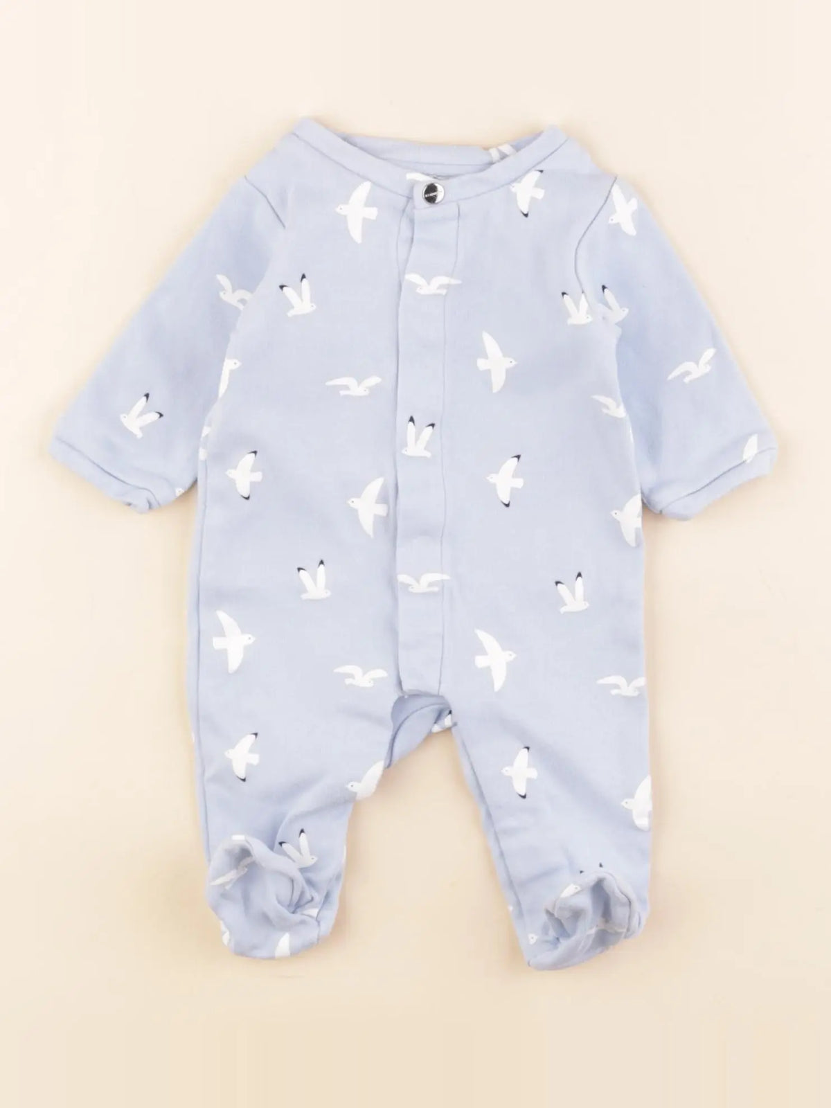 Jacadi - pyjama coton bleu - 1 mois