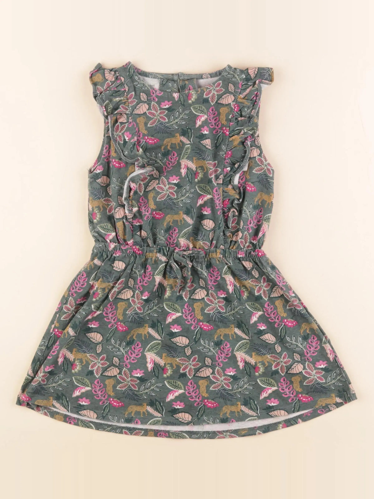 Vertbaudet - robe vert - 4 ans