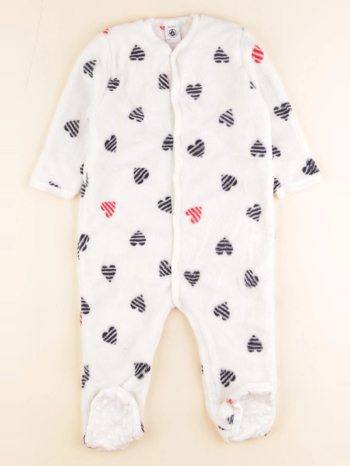 Petit Bateau - sur-pyjama blanc, bleu - 18 mois
