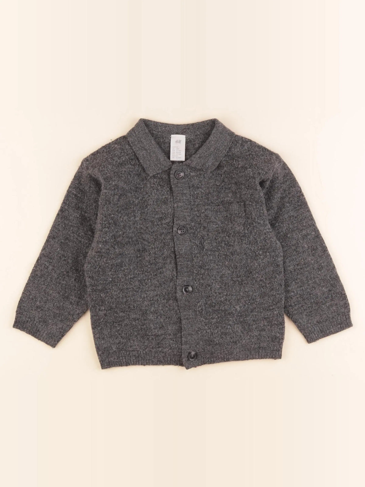 H&M - gilet gris - 12/18 mois