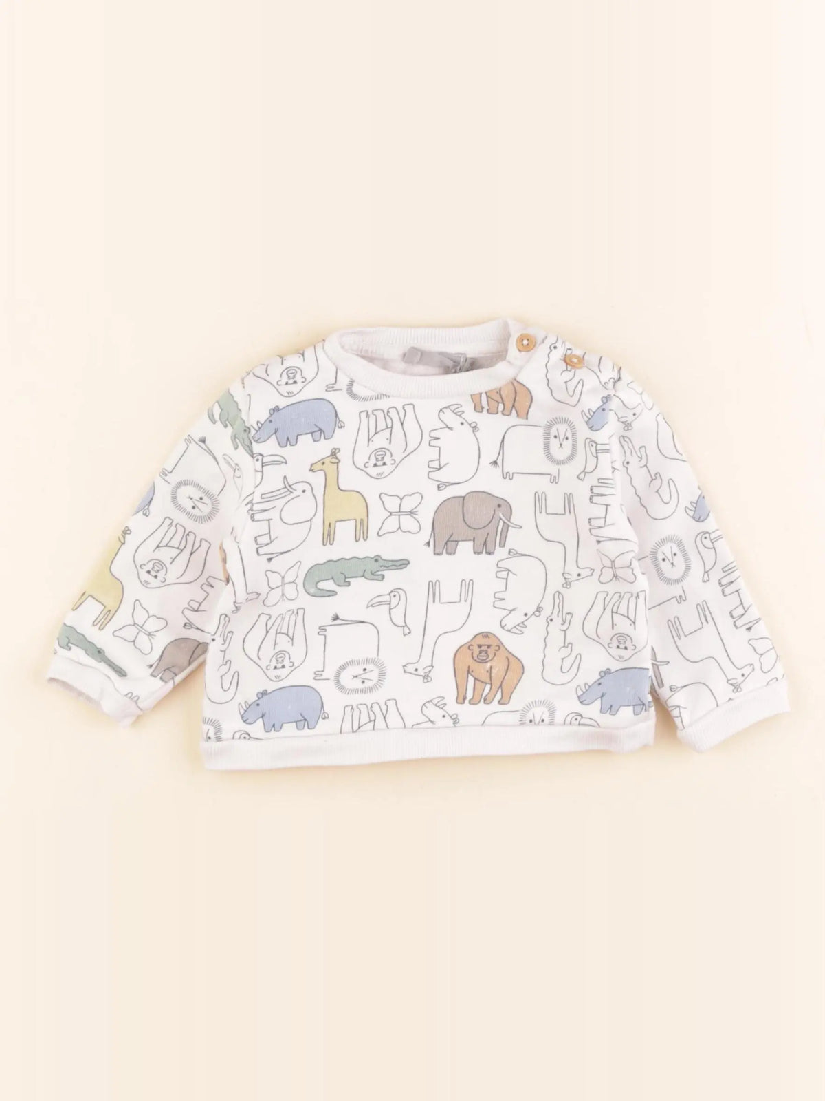 Boutchou - sweat blanc - 6 mois