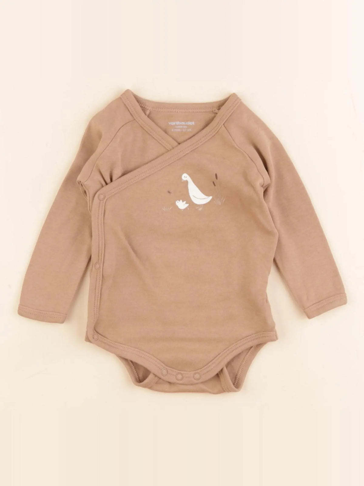 Vertbaudet - body marron - 6 mois