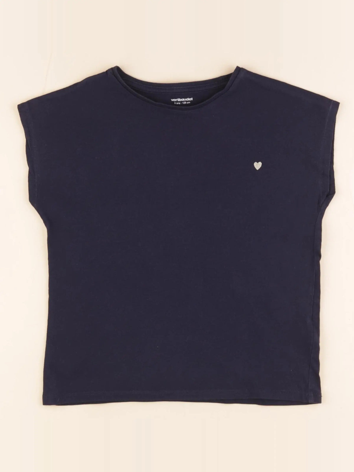 Vertbaudet - tee-shirt bleu - 8 ans