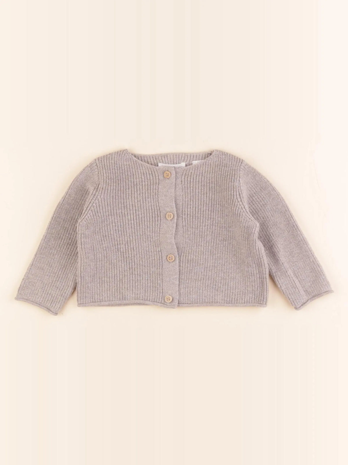 Mango - gilet marron - 1/3 mois