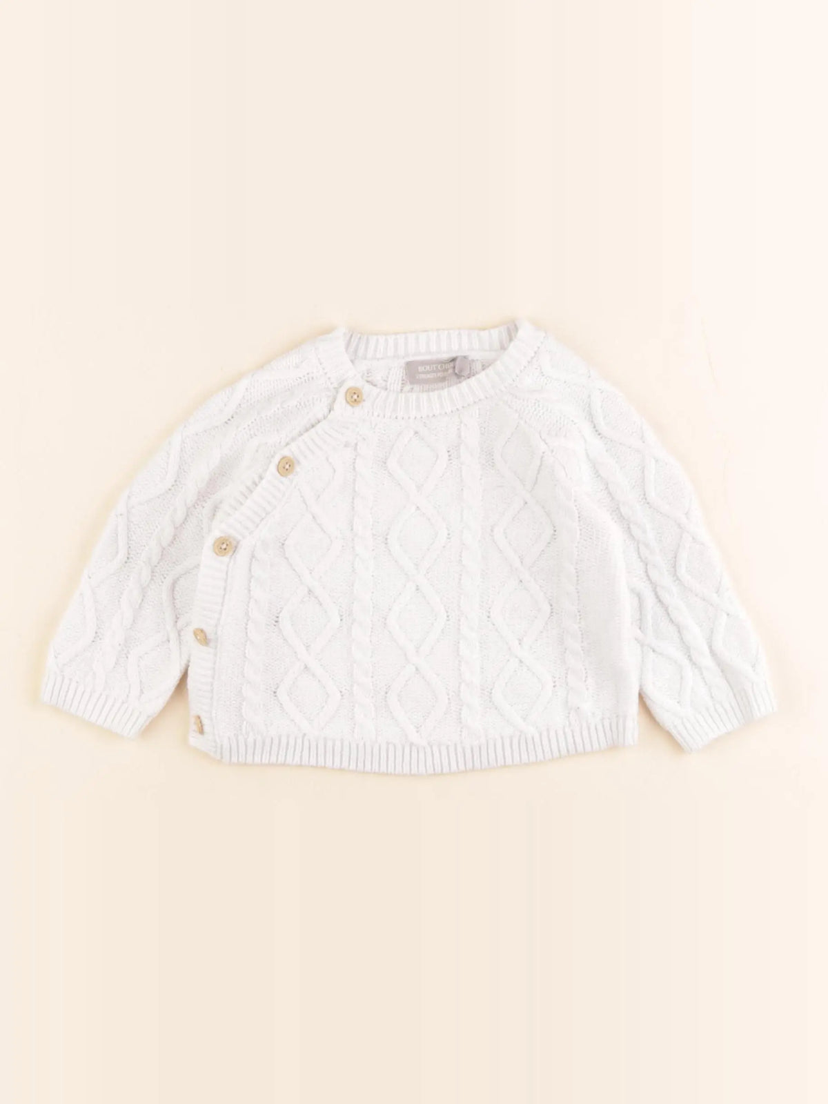 Boutchou - pull blanc - 3 mois