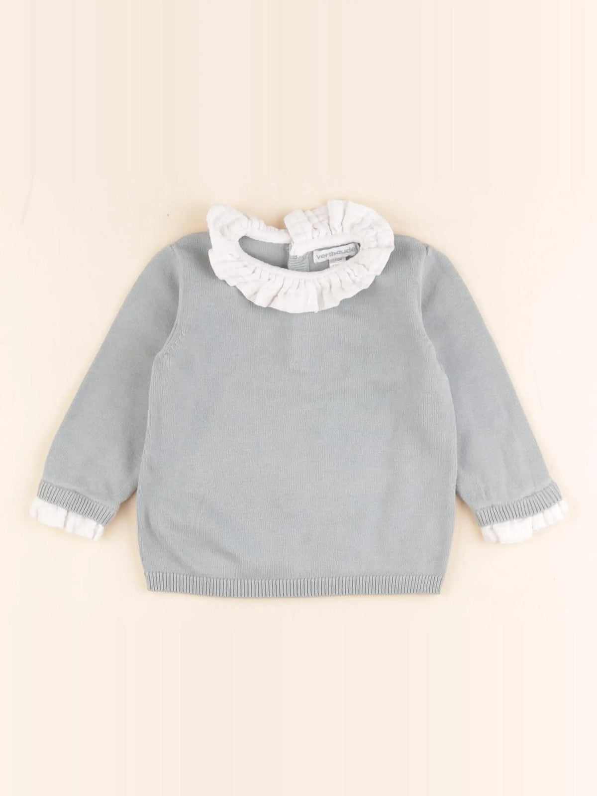 Vertbaudet - pull bleu - 9 mois
