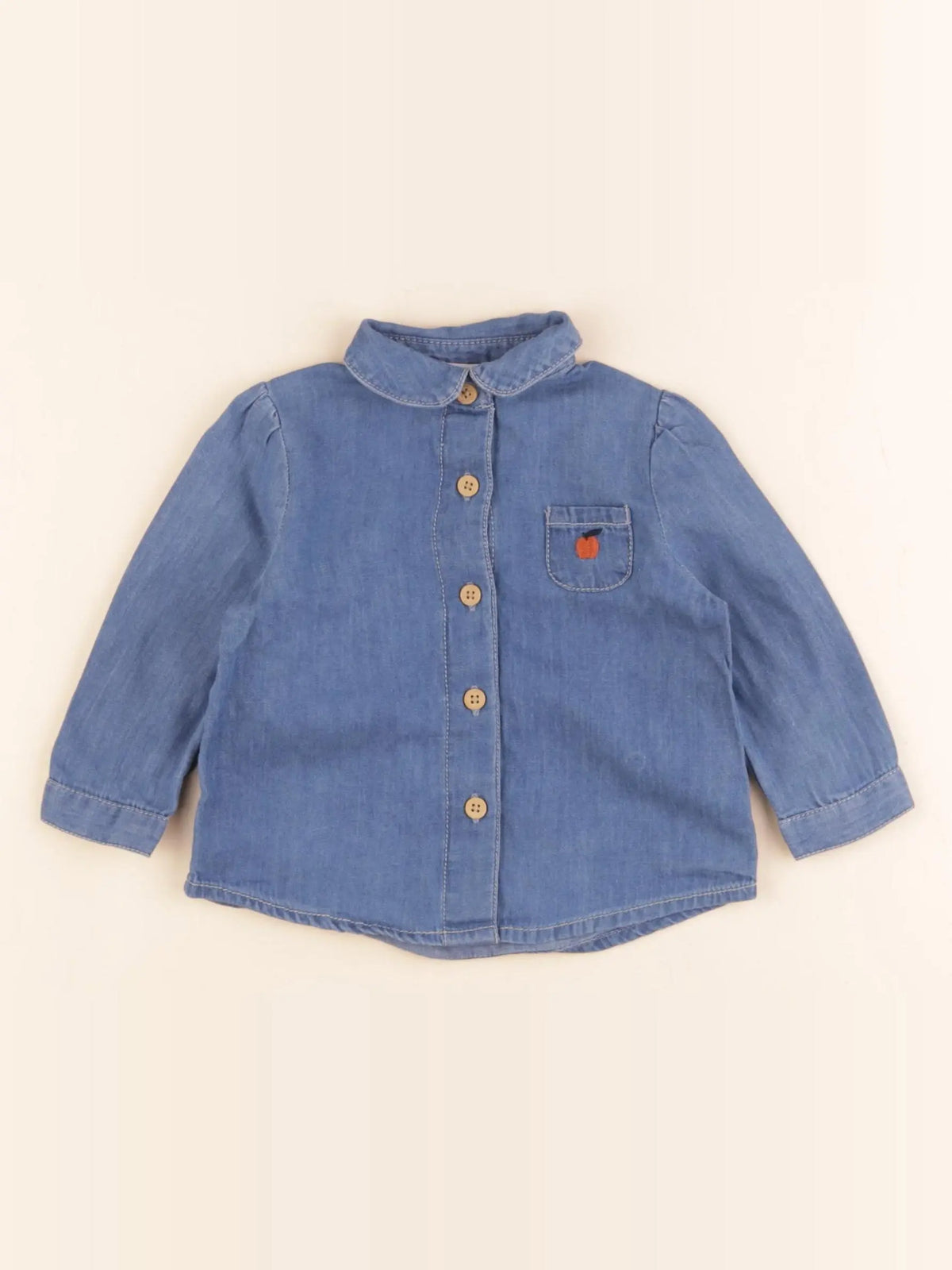 Boutchou - blouse bleu - 6 mois