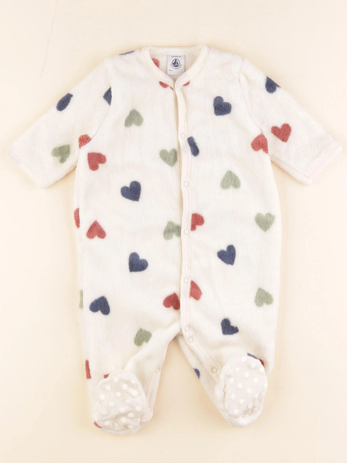 Petit Bateau - sur-pyjama beige - 3 mois