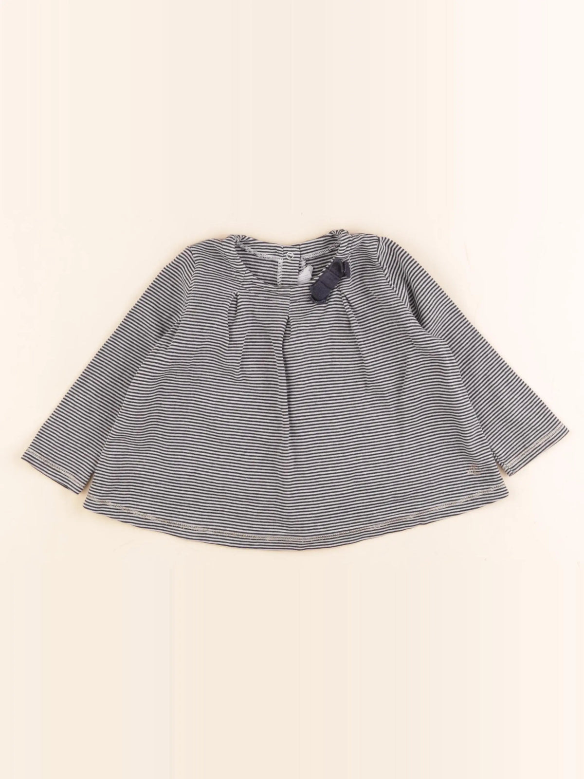 Petit Bateau - tee-shirt blanc, bleu - 18 mois