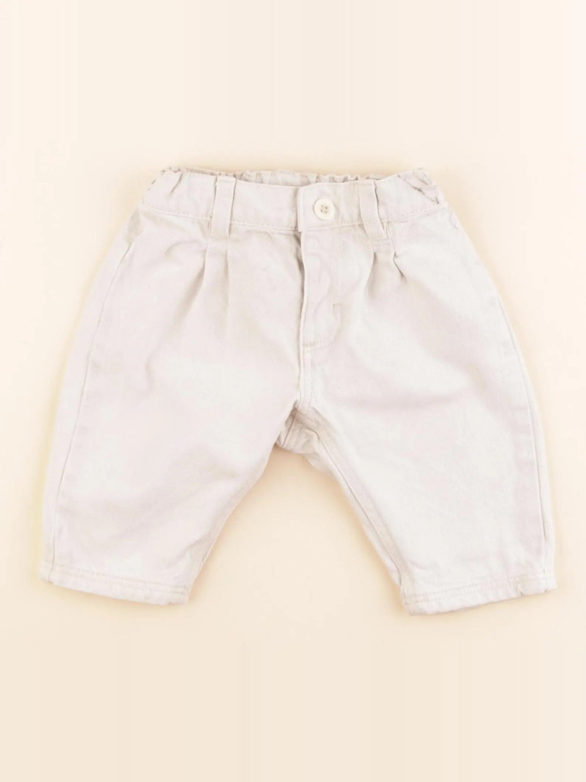 Petit Bateau - jean beige - 6 mois