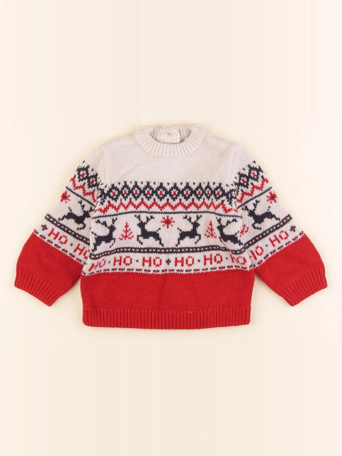 Vertbaudet - pull rouge - 6 mois