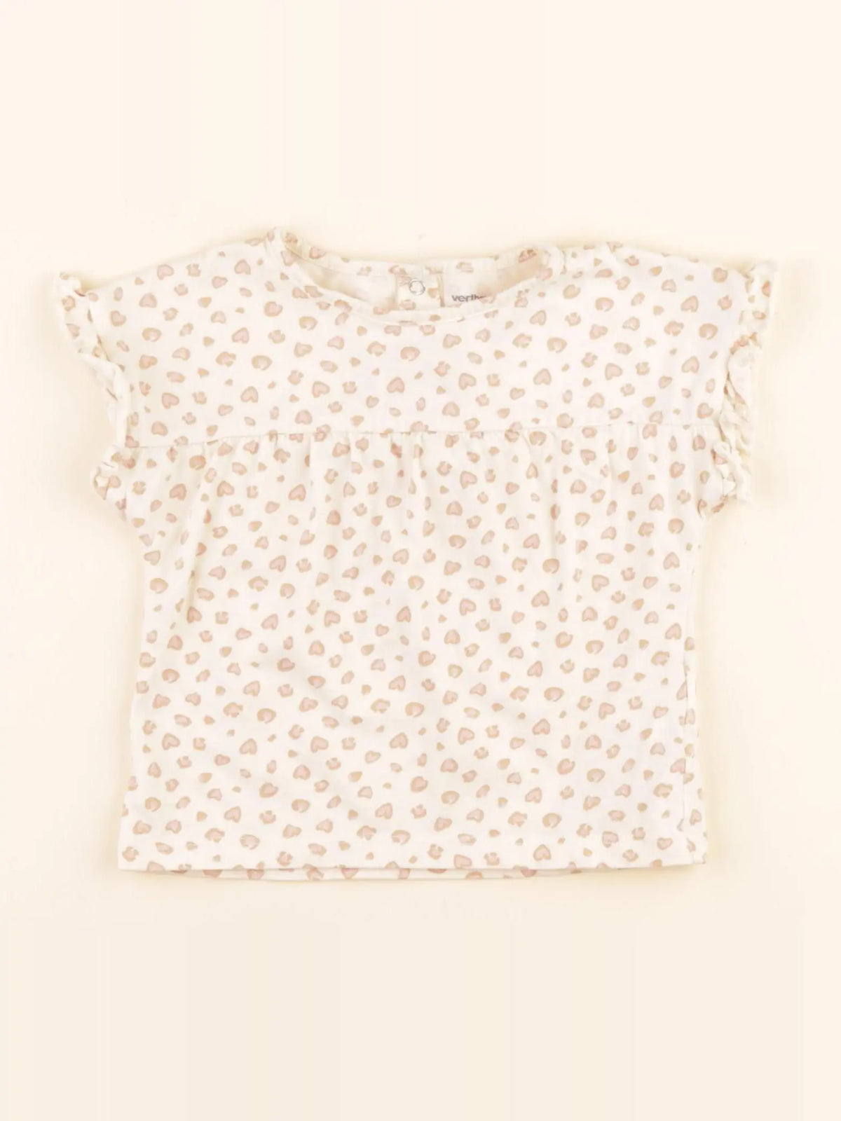 Vertbaudet - tee-shirt beige - 18 mois