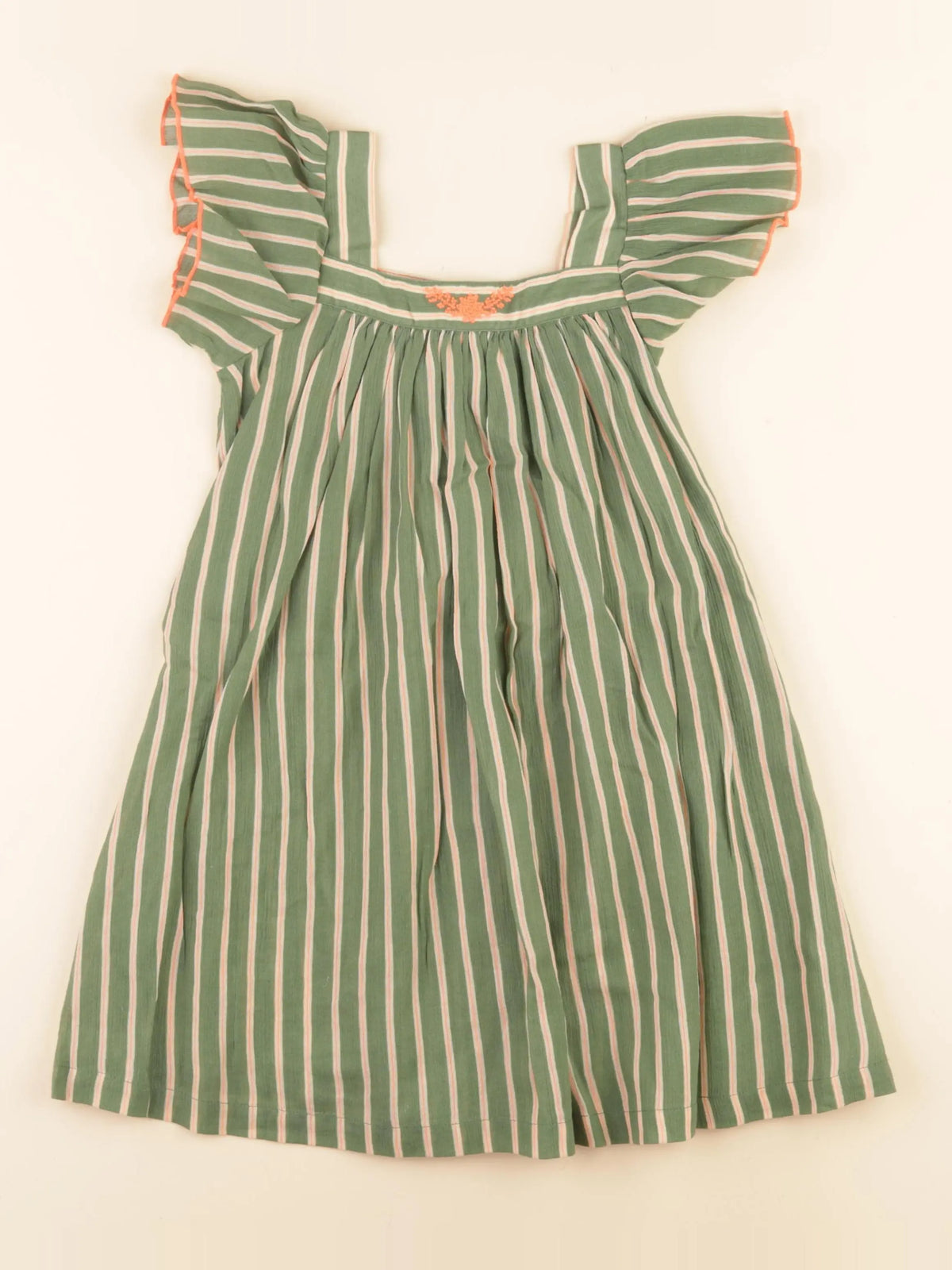 Arsène et les pipelettes - robe vert - 6 ans
