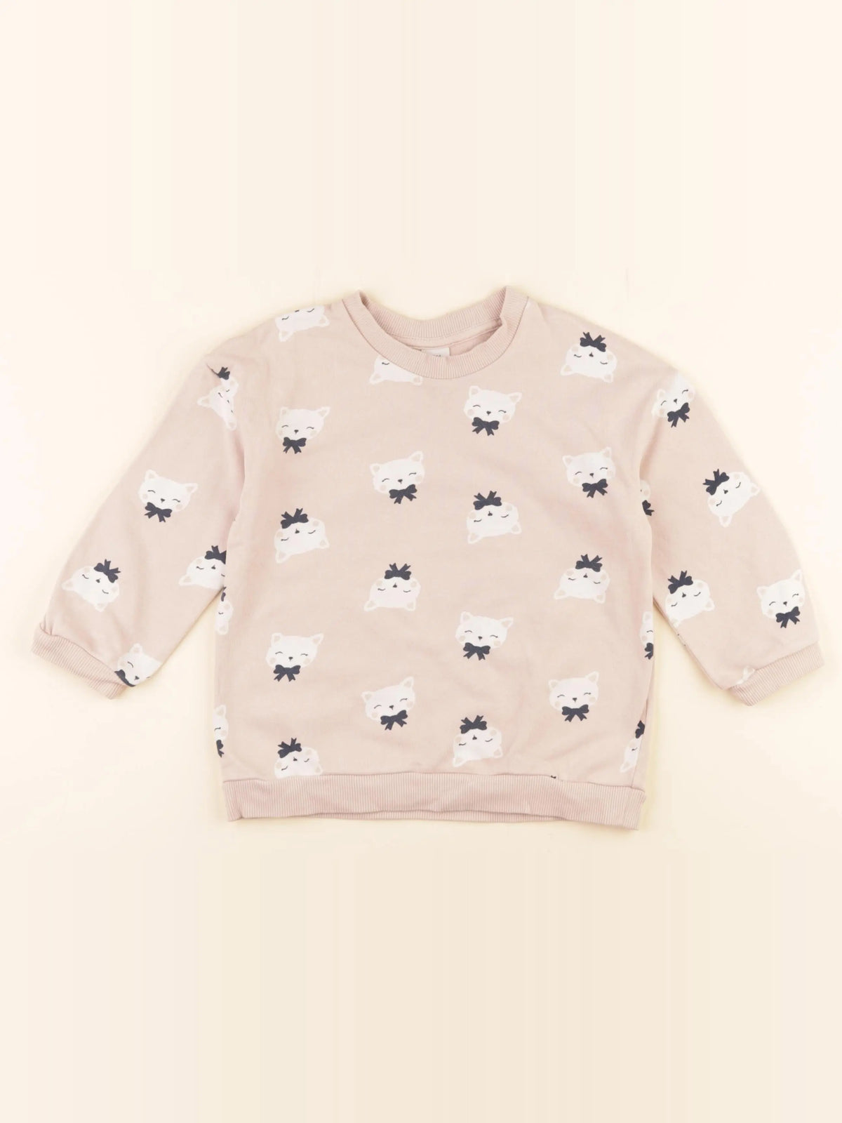 H&M - sweat rose - 2/3 ans
